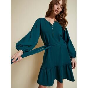 Nation LTD Talli Flounce Mini in Deep Teal NWT size S
